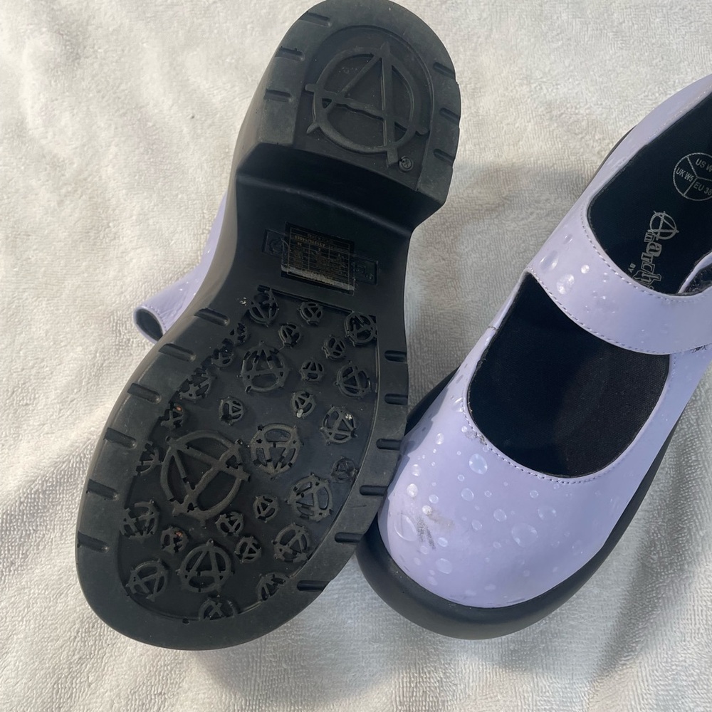Lilac Raindrop Bubble Anarchic Platform Mary Janes by T.U.K. Footwear - size 7 - Picture 6 of 6
